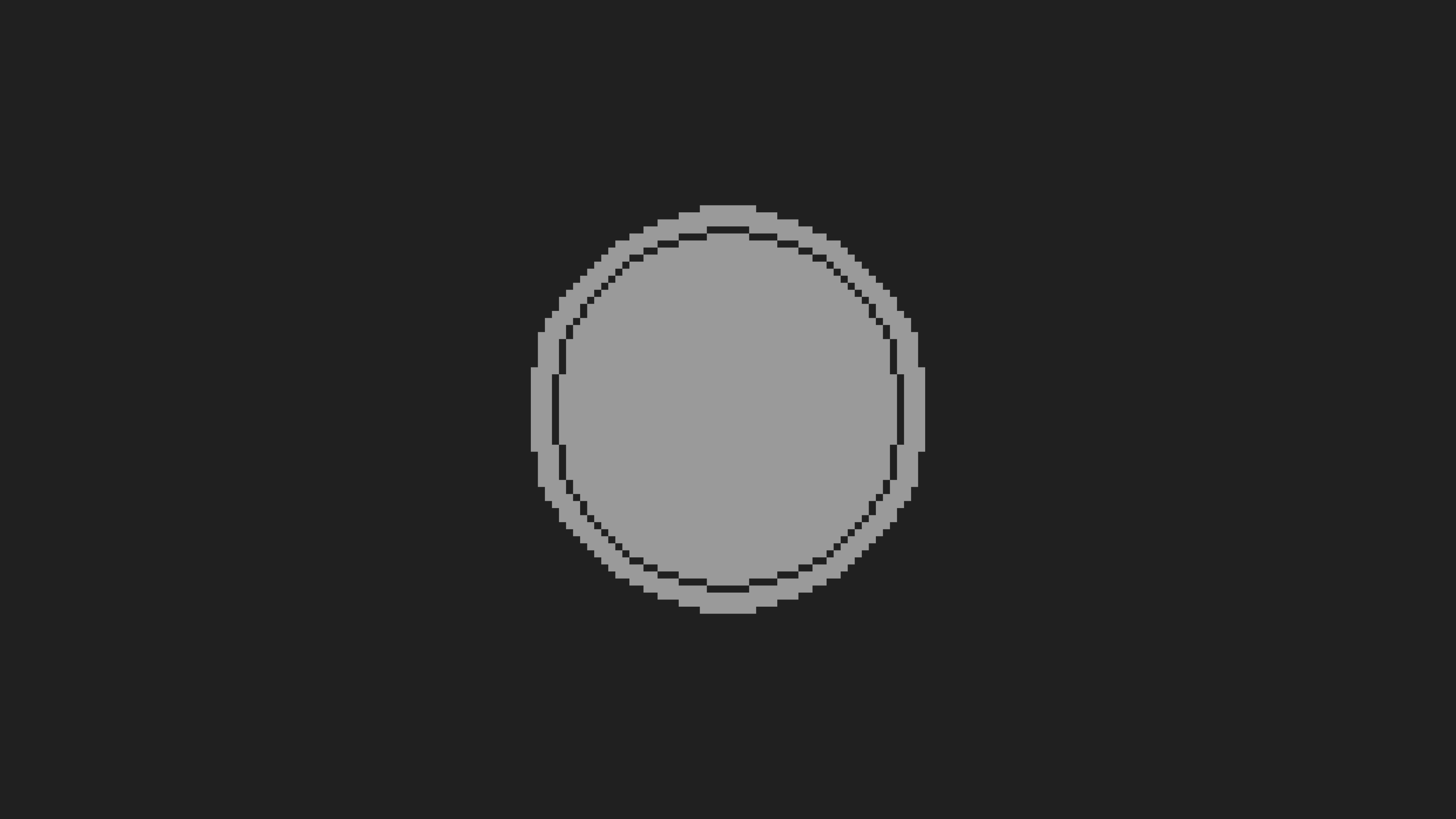 WalletConnect Token Image Grey circular image in the middle of the image that resembles a crypto token with a black background